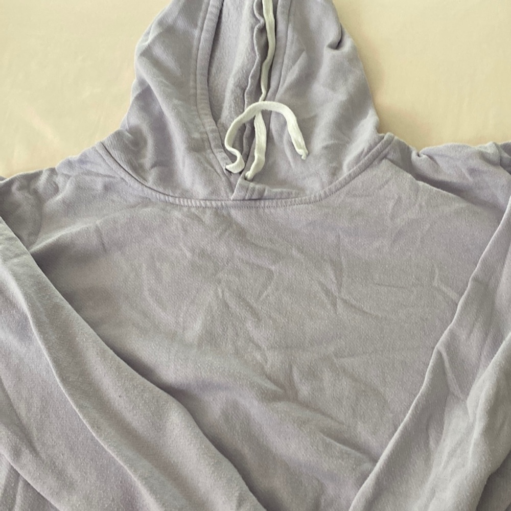 purple cropped hoodie